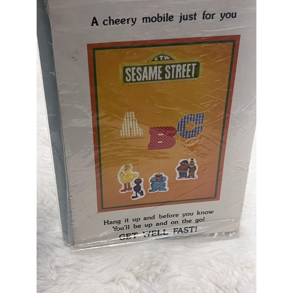 Vintage 1970s Sesame Street Get Well Card - Punch Out Mobile UNUSED